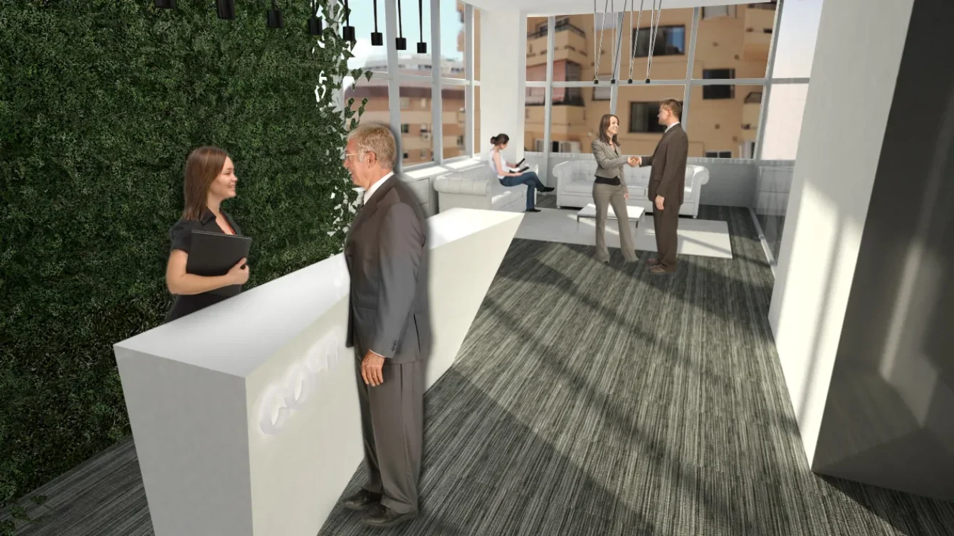 Arquitecto-Marcos-Tamagnone-Proyectos-Oficinas-Marbella-360-Recepción